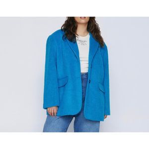 NASTY GAL Plus Size Wool Blazer/Coat Size 16 NWT